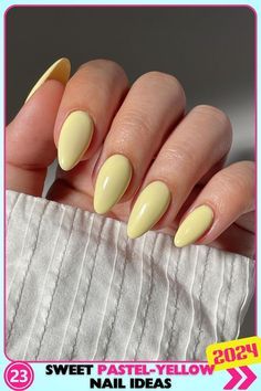 Pastel Yellow Nail Ideas, Soft Yellow Nails, Yellow Marble Nails, Pastel Yellow Nails, Yellow Nail Designs, Blue Nail Color, Royal Blue Nails, Yellow Nails Design, Nail Art Diy Easy