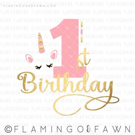 First Birthday Unicorn Svg, 1st Birthday Unic Unicorn Invitation, Number Cake Toppers, Birthday Unicorn, Happy First Birthday, Unicorn Cake Topper, Diy Cake Topper, Invitation Party, Birthday Clipart, Unicorn Svg