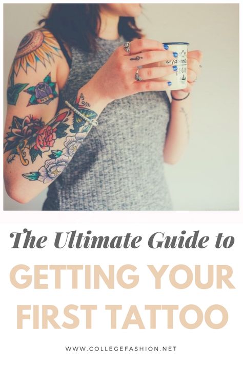 The ultimate guide to getting your first tattoo Good First Tattoos, Flying Tattoo, Beginning Reading, Latest T Shirt, First Tattoo, College Fashion, College Life, Tattoo Images, Future Tattoos