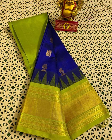 *Pure Handloom Gadwal Kuppadam Pattu Sarees With Contrast Gadwal Gap Border sarees* *The Beautifully Crafted Zari Pallu nd Border Add to The grace and Charm of the Handloom Sarees* *The more beautifulness Added with Motiffs all over and woven temple Border* *Contrast Blouse nd Pallu* ~*price:6550+$*~ *BEST MANUFACTURING PRICE:5200+$* Gap Border Sarees, Kuppadam Pattu Sarees, Contrast Blouse, Pattu Sarees, The Grace, Handloom Saree, Silk Sarees, Temple, Gap