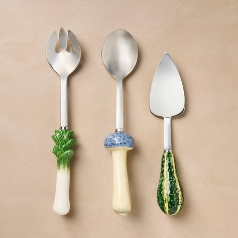 John Derian’s Cult-Favorite Thanksgiving Collab With Target Just Dropped Cool Silverware, Unique Silverware, Target Candle, Ceramic Handles, Kitchen Wear, Italian Party, Spoons And Forks, Hosting Thanksgiving, Kitchen Cooking Utensils