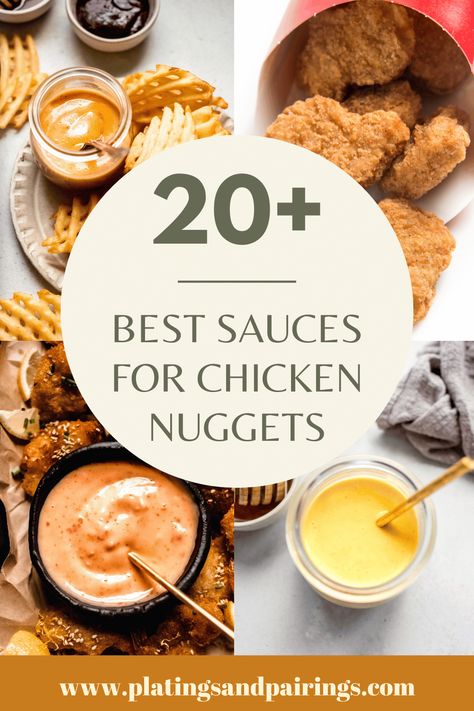 Wondering what the best sauces for chicken nuggets are? I’ve got you covered with this handy guide of 20+ easy sauce recipes. Homemade Chicken Nugget Sauce, Chicken Nugget Seasoning, Sauce For Chicken Nuggets Dipping, Nugget Sauce Recipe, Chicken Nugget Sauce Recipes, Best Chicken Nugget Dipping Sauce, Chicken Nuggets Dipping Sauce, Chicken Nuggets Sauce Dips, Dip For Chicken Nuggets