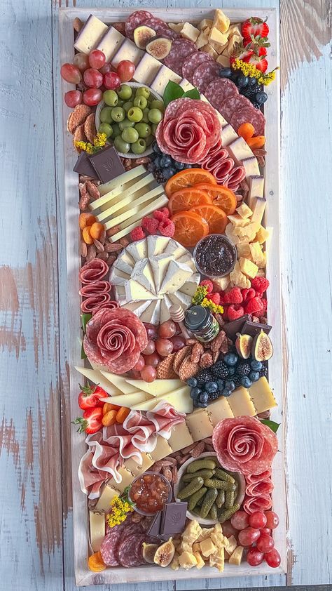 Kim Charon | Charcuterie & Things LLC on Reels | Carole King · Where You Lead I Will Follow Cheese Platter Presentation, Large Charcuterie Board, Plateau Charcuterie, Amazing Food Platters, Charcuterie Gifts, Cheese Trays, Catering Display, Amazing Food Decoration, Charcuterie Platter