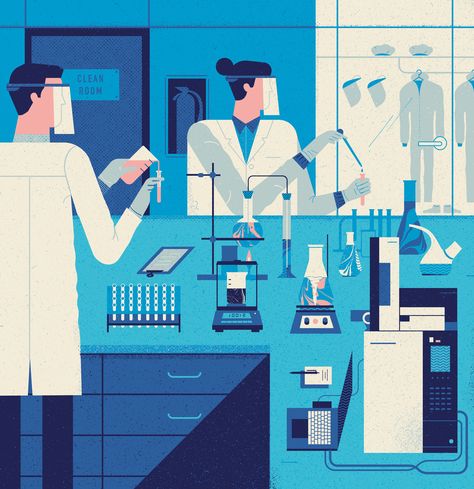 Scientist Illustration, Laboratory Illustration, Lab Illustration, Healthcare Illustration, Medical Laboratory Scientist, Smart Farm, Chemistry Lab, Science Illustration, Chemistry Labs