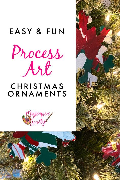 Looking for a fun craft to enjoy with your kids this holiday season? You'll love these easy process art Christmas ornaments! Process Art Christmas Ornaments, Process Art Christmas, Christmas Process Art, Easy Process Art, Art Christmas Ornaments, Craft Activities For Toddlers, Easy Ornaments, Waldorf Crafts, Kid Projects