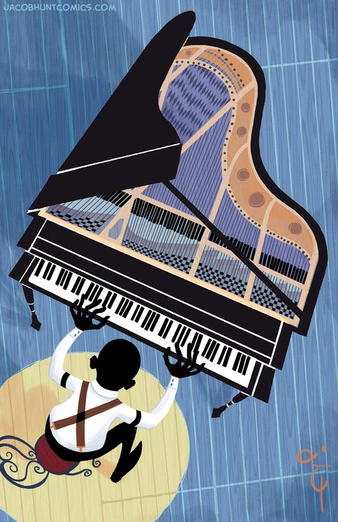 Music Digital Art Illustrations, Jazz Inspired Art, Piano Illustration Art, Jazz Illustration, Blues Music Art, Piano Illustration, Blues Poster, Piano Poster, Art Piano