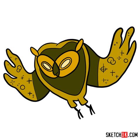 How to draw the Cosmic Owl from Adventure Time - Step by step drawing tutorials Cosmic Owl Tattoo Adventure Time, Cosmic Owl Tattoo, Cosmic Owl Adventure Time, Cosmic Owl, Cosmic Entity, Adventure Time Drawings, Adventure Time Style, Adventure Time Tattoo, Marceline And Bubblegum