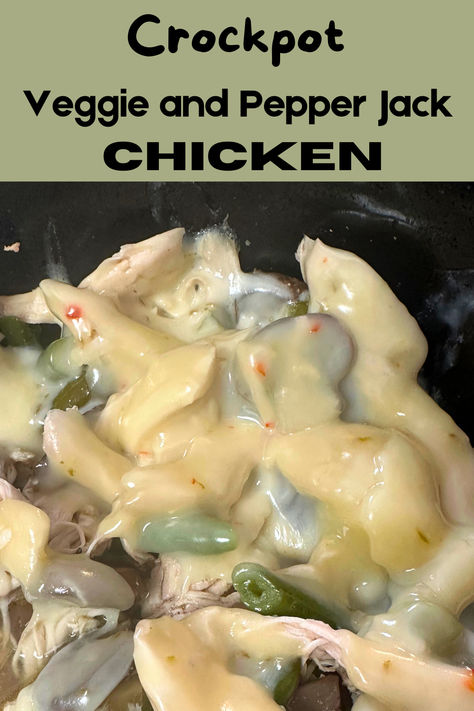 Crockpot  Veggie and Pepper Jack  Chicken Pepper Jack Chicken, Jack Chicken, Colorful Veggies, Vegetarian Chicken, Dinners To Make, Tender Chicken Breast, Pepper Jack Cheese, Tender Chicken, Pepper Jack