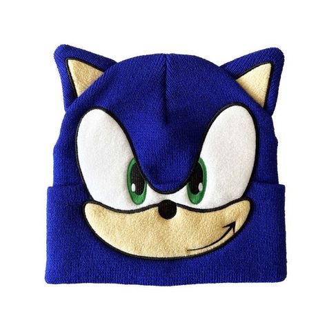 Sonic Hat, Sonic Face, Beanie With Ears, Sonic And Shadow, Big Face, Pisco, Head Accessories, Cute Hats, Cool Hats