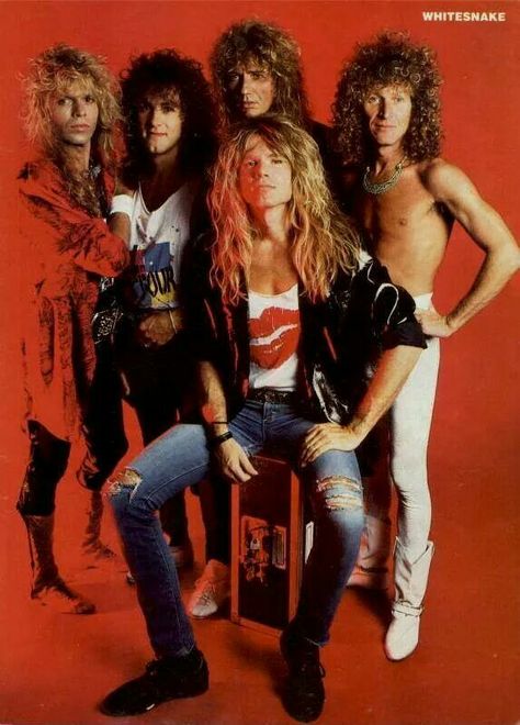 Whitesnake...                                                                                                                                                                                 More Thrash Metal Style, Whitesnake Band, Nick Menza, Big Hair Bands, David Coverdale, Hair Metal Bands, 80s Hair Bands, Dave Mustaine, Heavy Rock