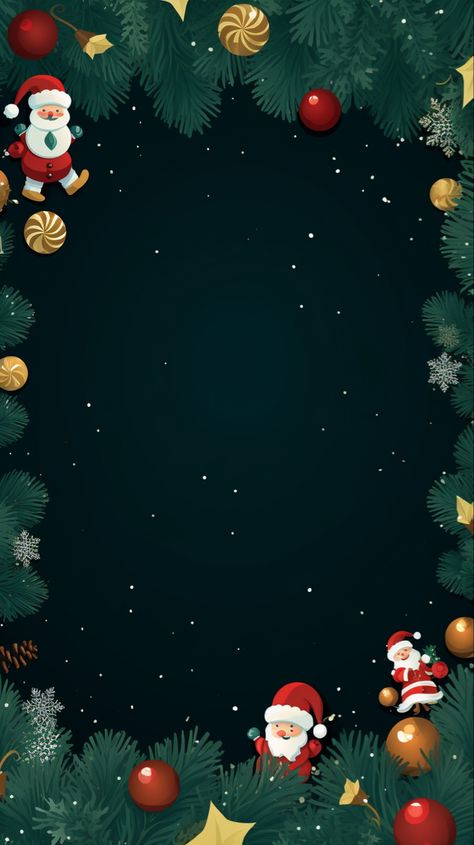 Illustration of Christmas element frame with copy space, green background --ar 9:16 Cute X Mas Wallpaper, Classic Christmas Wallpaper Iphone, Holidays Background Wallpaper, Christmas Decor Background, Cute Christmas Iphone Wallpapers, 9 16 Wallpaper, Christmas Poster Design Ideas, Christmas Poster Background, Holiday Background Wallpaper