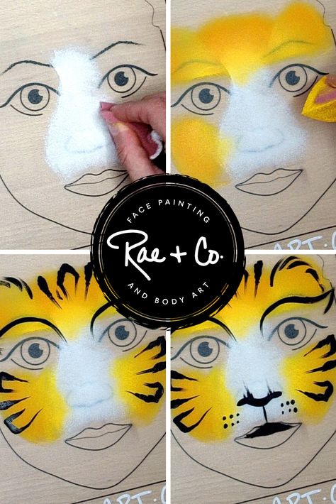 This on-the-job tiger face-painting tutorial is a great starting point for beginners or volunteers and uses basic supplies like a 12-color palette. Minimalist Hairstyles, Tiger Face Painting, Lion Face Paint, Easter Face Paint, How To Face Paint, Easy Face Painting Designs, Animal Face Paintings, Festival Face Paint, Face Painting Tips