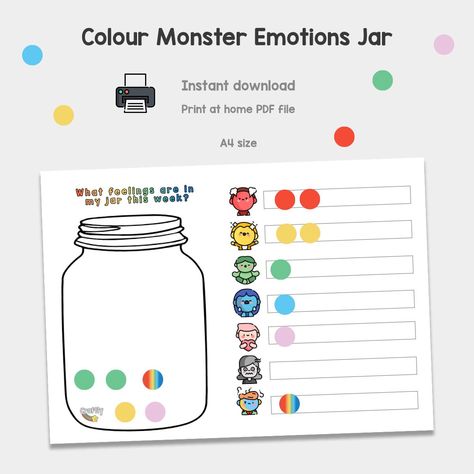 Monster Emotions, Preschool Feelings, The Colour Monster, Colour Monster, Child Activities, Zones Of Regulation, Mindful Breathing, Grounding Exercises, Emotions Activities