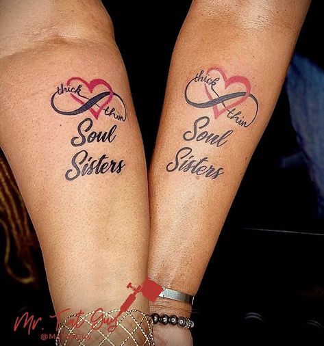 Small Matching Tattoos 4 People, Soul Sisters Tattoos Bff, Matching Tattoos For Best Friends Black Women, Tattoos For Women Friends, Godsister Matching Tattoos, Sisters Tattoo Ideas For 2 Unique, Sister Tattoos For Women, Matching Tattoos For Sisters Black, Matching Female Tattoos