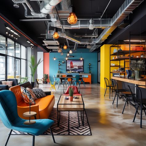 Co-Ex, Coventry — Boxx Design Studio Office Community Space, Colorful Corporate Office Design, Fun Corporate Office, Coworking Cafe Design, Coworking Space Ideas, Community Center Design, Vibrant Office Design, Sales Office Design, Office Reception Area Design