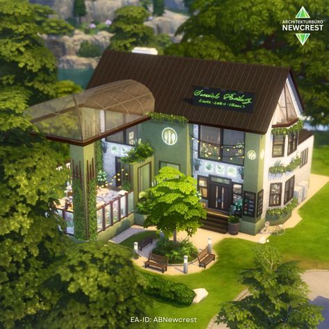 🥑 Green Sprout Restaurant 🥑 [swipe for floorplan] 🛋 Fully furnished 🍀 Functional & playtested 🌾 vegetarian menu & matching staff uniforms ✅ No CC 📐 30x20 It's in the gallery. EA-ID: ABNewcrest 🌿 #TheSims4 #simstagram #sims4build #showusyourbuilds #sims Sims 4 Restaurant No Cc, Sims 4 Restaurant, Sims 4 Builds, Sims Download, Restaurant Uniforms, Sims Builds, Staff Uniforms, Vegetarian Menu, Sims 4 Build