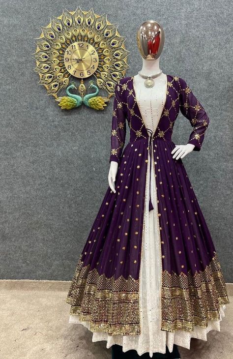 Lehenga Drape, Gowns Designs, Saree Cotton, Long Frock Designs, Trendy Outfits Indian, Long Gown Design, Simple Frocks, Lehenga Designs Simple, Ethnic Gown