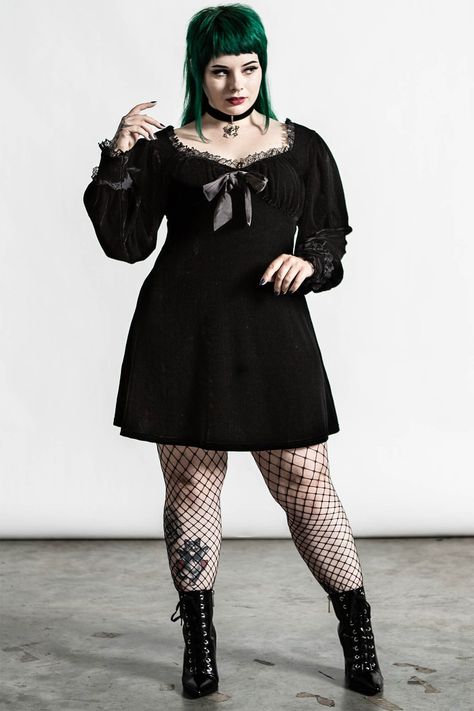 Miss Furfur Dress | Killstar Harajuku Dress, Killstar Clothing, Gothic Dresses, 2010 Fashion, Goth Look, Lace Skater Dress, Gothic Dress, Retro Women, Punk Style