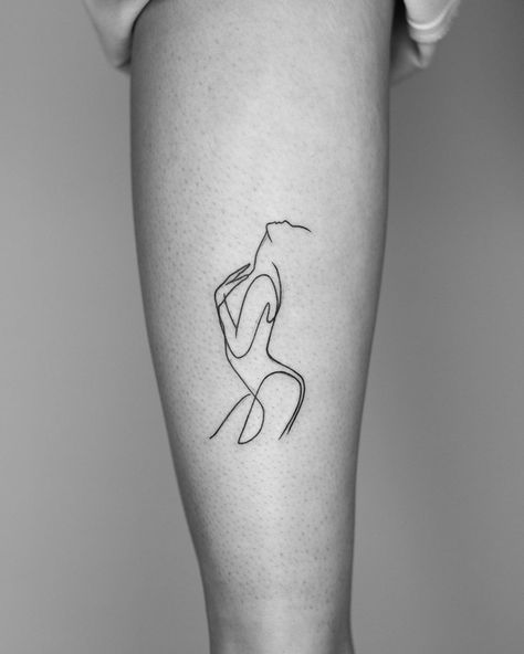 Continuous Line Tattoo, Line Drawing Tattoos, Feminist Tattoo, Tattoo Line, Self Love Tattoo, Single Line Tattoo, Silhouette Tattoos, Line Art Tattoos, Discreet Tattoos