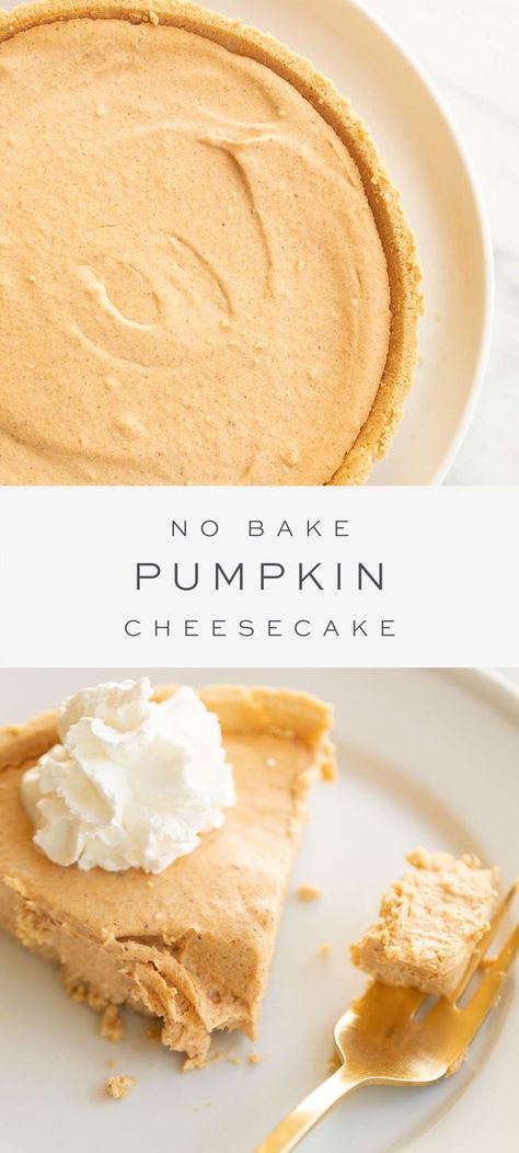 Easy No Bake Pumpkin Cheesecake, No Bake Pumpkin Cheesecake Recipe, Best Pumpkin Cheesecake, Cheesecake Pumpkin, Dessert Cheesecake, No Bake Pumpkin, Bake Pumpkin, No Bake Pumpkin Cheesecake, Pumpkin Cheesecake Recipes