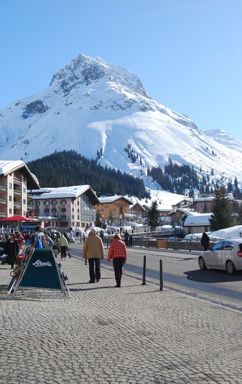 Lech with big peak(Austria Tirol) Cloud 9 Movie, Ski Trip Aesthetic, 9 Movie, Tirol Austria, Movie Aesthetic, Winter Mountain, Ski Holidays, Ski Season, Winter Scenery