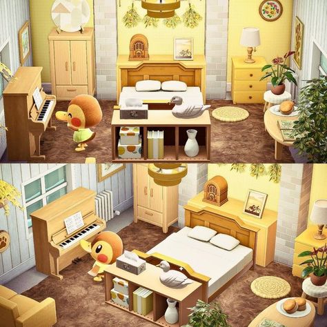 Mollys House Animal Crossing, Acnh Shari House, Merry Acnh House, Acnh Tia's House, Animal Crossing Villager House Remodel, Rooms Acnh, Acnh Bedroom, Acnh Interior, Acnh Hhp