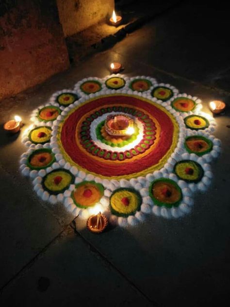 Nature Drawing For Kids, Diwali Colours, Colour Rangoli, Diwali Photography, Rangoli Colours, Rangoli Designs Latest, Special Rangoli, Rangoli Designs Flower, Cute Disney Pictures