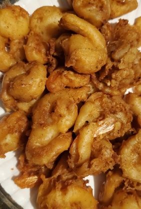 Batter-Fried Shrimp Recipe - Food.com Batter Fried Shrimp, Fried Shrimp Batter, Shrimp Batter, Battered Shrimp, Beer Battered Fries, Beer Battered Shrimp, Fried Shrimp Recipes, Beer Battered, Batter Recipe