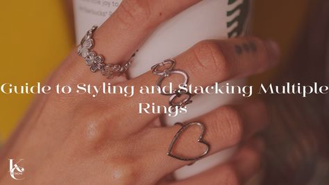 If you’ve been looking for ways to spice up your jewelry and style, this is your sign to buy more rings! Stacking, mixing and matching, as well as styling multiple rings is such an amazing, simple way to elevate any look and really take it to the next level. This is our guide to help you navigate through how to style various rings to wear at once! Rings Stacking, Mixing Metals, Layering Jewelry, Multiple Rings, Simple Band, Chunky Rings, Midi Rings, Layered Jewelry, Simple Shapes