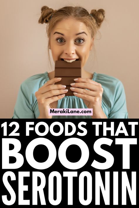 12 Foods that Boost Serotonin Naturally | If you're looking for ways to increase your serotonin levels, your diet is probably one of the easiest things to consider. There are certain foods and supplements you can add to your daily meal plan to give your serotonin a boost, and we're sharing 12 of the best! This post also includes a list of the various signs of low serotonin, possible causes, and tons of superfoods you can eat on the daily to help you feel like your best every single day. Supplements For Serotonin, Serotonin Boosting Activities, How To Raise Serotonin Levels, Foods That Increase Serotonin, Increasing Serotonin Naturally, Natural Ways To Boost Seratonin, Foods That Boost Serotonin, Food For Serotonin, Serotonin Rich Foods