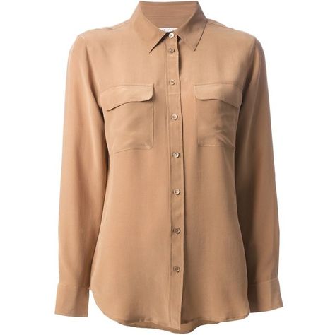 Equipment Silk Shirt ($246) ❤ liked on Polyvore featuring tops, shirts, blouses, button down, equipment tops, button-down shirts, beige top, button up shirts and silk button down shirt Silk Button Up Shirt, Silk Button Down Shirt, Beige Shirt, Beige Silk, Silk Button Up, Beige Top, Shirts Blouses, Shirt Button, Work Attire