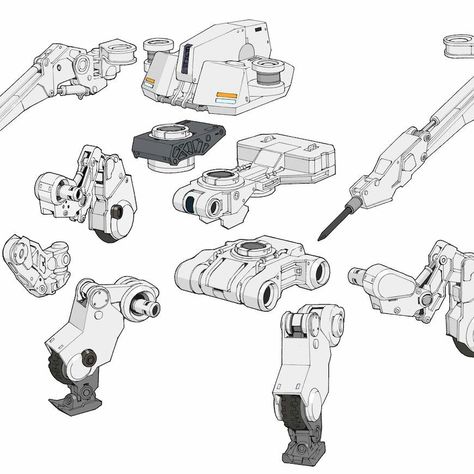 Mech Parts, Mechanical Joints, Robot Design Sketch, Gear Design, Sci Fi Props, Robot Parts, Starship Design, Arte Robot, Industrial Design Sketch