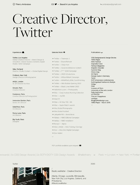 Creative Director Resume Design, Art Director Resume Design, Art Director Resume, Creative Director Website, Creative Director Resume, Professional Recipes, Art Director Portfolio, Resume Design Inspiration, Creative Director Portfolio