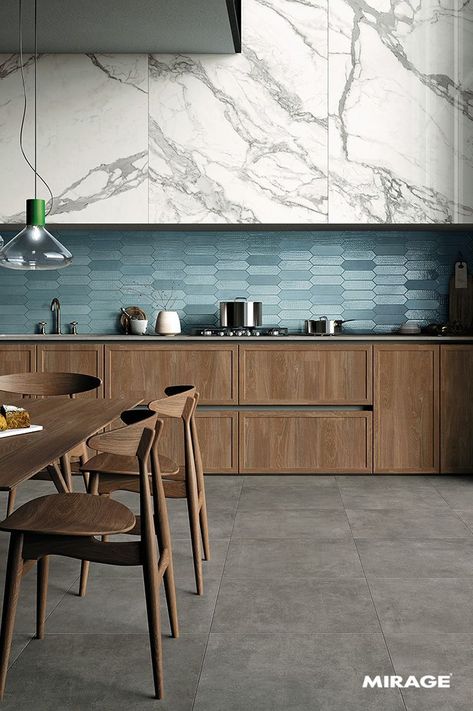 Kitchen Credenza, Kitchen Blue, Modern Kitchen Interiors, Kitchen Design Trends, Interior Kitchen, Hus Inspiration, Kitchen Trends, Design Kitchen, Küchen Design