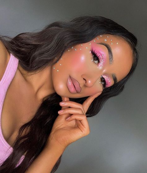 Pink Carnival, Carnival Makeup, My Boo, Pink Makeup, Pink Princess, Makeup Inspo, Carnival Face Paint, Makeup Looks, Eye Makeup