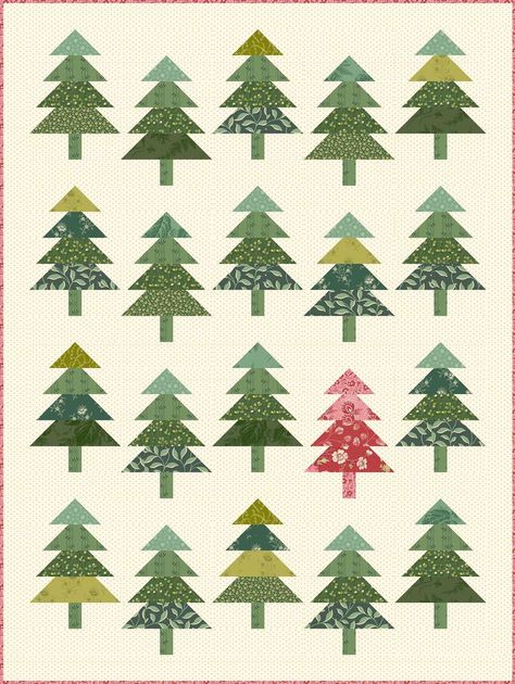 Christmas Quilting Projects, Forest Quilt, Tree Quilts, Christmas Tree Quilt, Christmas Quilting, Basket Quilts, Christmas Quilt Patterns, Laundry Basket Quilts, Basket Quilt