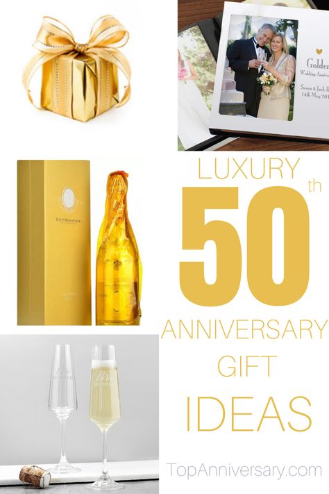 Luxury 50th Wedding Anniversary Gifts are everything you know your Golden Couple will adore, created from the finest materials by the best designers and luxury brands. Personalized 50th Anniversary Gifts, Golden Wedding Anniversary Gift Ideas, 50th Anniversary Gift Basket Ideas, 50th Anniversary Gifts For Friends, 50 Year Anniversary Gift Ideas, 50 Anniversary Gift Ideas, Golden Wedding Anniversary Ideas, 50th Anniversary Gifts Diy, 50th Anniversary Gift Ideas