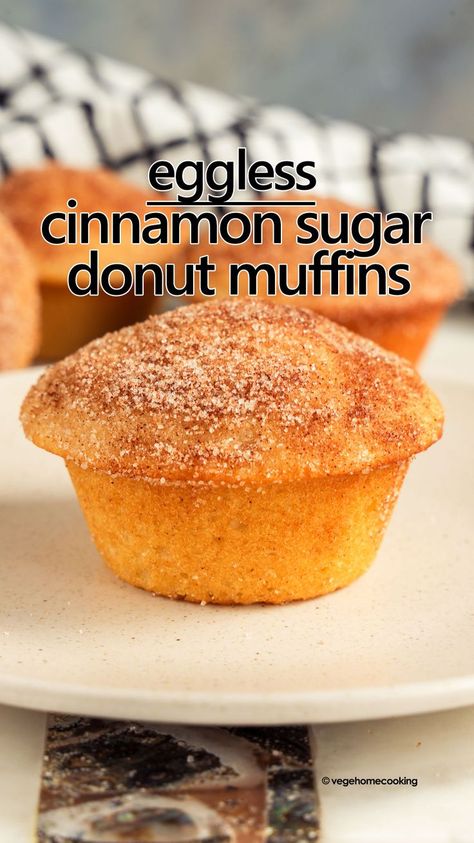 Cinnamon Muffins Easy, Egg Free Muffins, Graham Recipe, Gluten Free Muffin, Muffin Recipes Cinnamon, Egg Free Pancakes, Cinnamon Sugar Recipes, Eggless Breakfast, Cinnamon Sugar Muffins