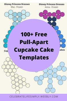 Over 100 Pull-Apart Cupcake Cake Templates | Disney's Frozen Pinterest Cupcakes, Baby Shower Cupcake Cake, Cupcake Template, Hospitality Ideas, Pull Apart Cupcake, Fondant Tips, Frozen Cupcakes, Pull Apart Cupcake Cake, Pull Apart Cake