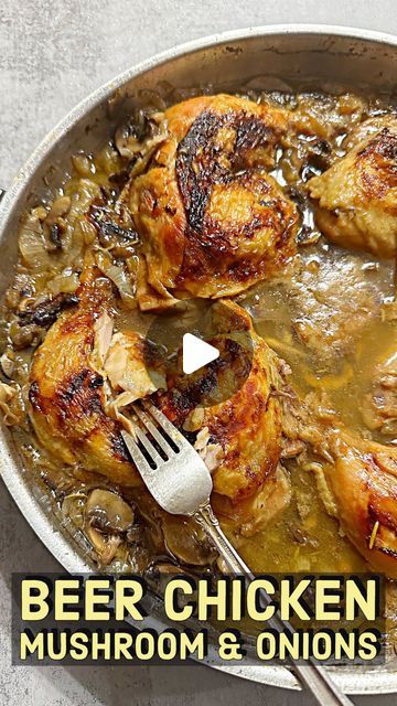 Sarah M Lasry - EASY RECIPES  & TRAVEL on Instagram: "BEER CHICKEN with MUSHROOM & ONIONS - 

My fairly new favorite #onepan chicken dish that I have been making on repeat this summer. 

There is just something absolutely delicious about this chicken dish. It’s truly melt in your mouth with all these savory flavors with just s hint of sweet caramelization, that’s just YUM! 

Sometimes I also throw in some small diced potatoes with the onions and mushroom…

RECIPE: 

Chicken Legs, skin on with the bone. 

3-4 tbsp. Oil 
2 large onions, sliced thin 
1 pint mushrooms, sliced 

1 tbsp minced onions
2 tsp. Garlic powder 
1 tsp. Onion powder 
Pinch of dried mustard 
2 TBSP. Dried parsley 
Salt and pepper 

1 small bottle of beer 
Honey

In a large skillet, heat your oil. Then add the chicken ski Beer Chicken, Diced Potatoes, Mushroom And Onions, Keto Chicken, Chicken Legs, Mushroom Chicken, Minced Onion, On Repeat, Fabulous Foods