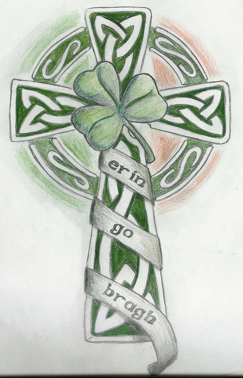 Tattoos Polynesian, Tattoos Face, Tatu Baby, Shamrock Tattoos, Celtic Cross Tattoos, Irish Things, Tattoo Portrait, Celtic Crosses, Irish Ancestry