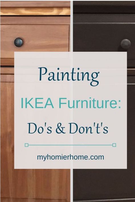 We all have those favorite pieces from IKEA that you just don't want to part with. Learn from someone else's experience on what to do... and not do... for your next IKEA furniture painting project. Painting IKEA furniture doesn't have to be difficult. Armoire Pax Ikea, Ikea Paint, White Patio Furniture, Ikea Furniture Makeover, Besta Ikea, Billy Ikea, Painting Ikea Furniture, Ikea Desk Hack, Diy Home Decor For Apartments