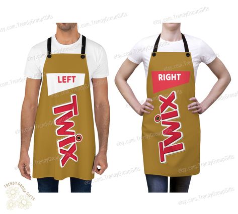 Left Twix Right Twix Costume, Bff Halloween Costumes For 2 Cute, Outfit Halloween Couple, Plus Size Couples Costumes, Costume Couple Halloween, Matching Couple Outfit, Spongebob Halloween, Halloween Couple Costume, Candy Costume