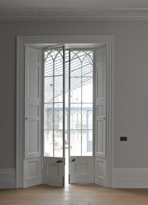 Georgian Doors, Interior Design Institute, Georgian Interiors, Interior Shutters, Wooden Doors Interior, Georgian Homes, White Doors, Doors And Windows, French Doors Interior