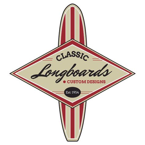 Classic Longboards Custom Surfboards by pjwuebker Surfboard Stickers, Surf Stickers, Surf Logo, Surf Vintage, Oil Paint Set, Custom Surfboards, 타이포그래피 포스터 디자인, Modern Pictures, Vintage Surf