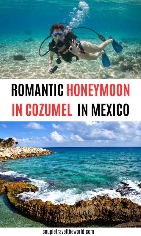 Romantic Getaway in Cozumel: Honeymoon Experiences. Honeymoon Ideas Romantic, Romantic Honeymoon Ideas, Honeymoon In Mexico, Things To Do In Cozumel, Mexico Honeymoon, Best Travel Apps, Romantic Hotels, Latin America Travel, Honeymoon Vacations