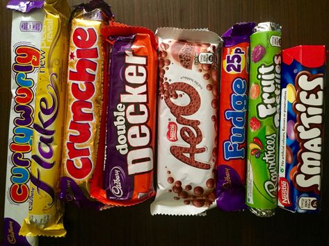 10 British Sweets That Rival American Candies Fruit Pastilles, Cadbury Crunchie, British Candy, Cadbury Milk Chocolate, British Sweets, Twix Bar, Fudge Bars, Chocolate Buttons, Milk Chocolate Candy