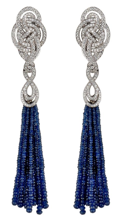 garrard-2011987 Etsy Jewellery, Diamond Knot, Robb Report, Yellow Diamonds, Olivia Palermo, Blue Gems, Fabulous Jewelry, Sapphire Earrings, Sapphire Jewelry