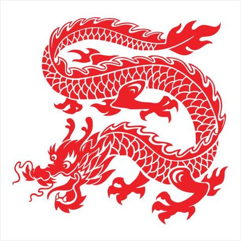 Chinese Dragon Symbol, Red Chinese Dragon, Chinese Zodiac Dragon, Dragon Chino, Dragon Icon, Dragon Silhouette, Mythical Dragons, Asian Dragon, Dragon Images