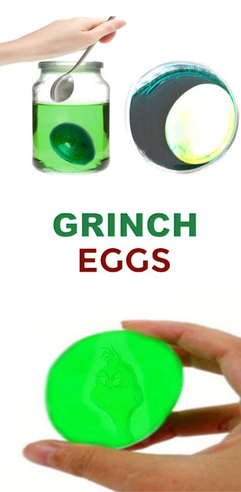 HOLIDAY MAGIC: Make Grinch Eggs!  This is so cool! #grincheggs #scienceexperimentskids #christmasactivitiesforkids #christmascrafts #grinchcrafts #grinchcraftsforkids #grinchactivitiesforkids Egg Experiments For Kids, Kindergarten Science Activities, Egg Experiments, Fun Activities For Preschoolers, Amazing Science Experiments, Experiment For Kids, Toddler Curriculum, Kid Science, Experiments For Kids